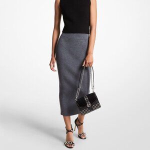 NWT Michael Kors Merino Wool Ribbed Knit Skirt